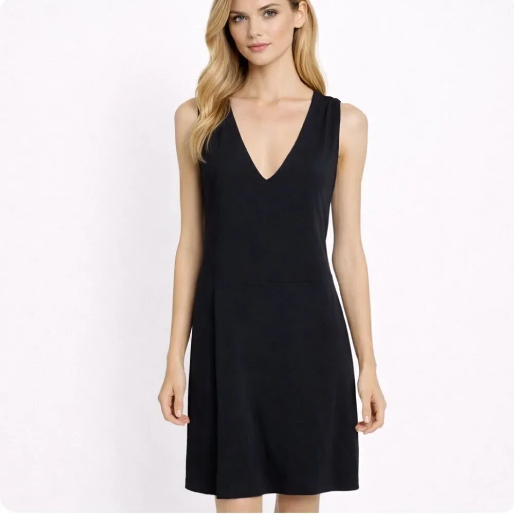Tory Burch Dress Navy Blue size XS v-neck sleeveless jersey drres